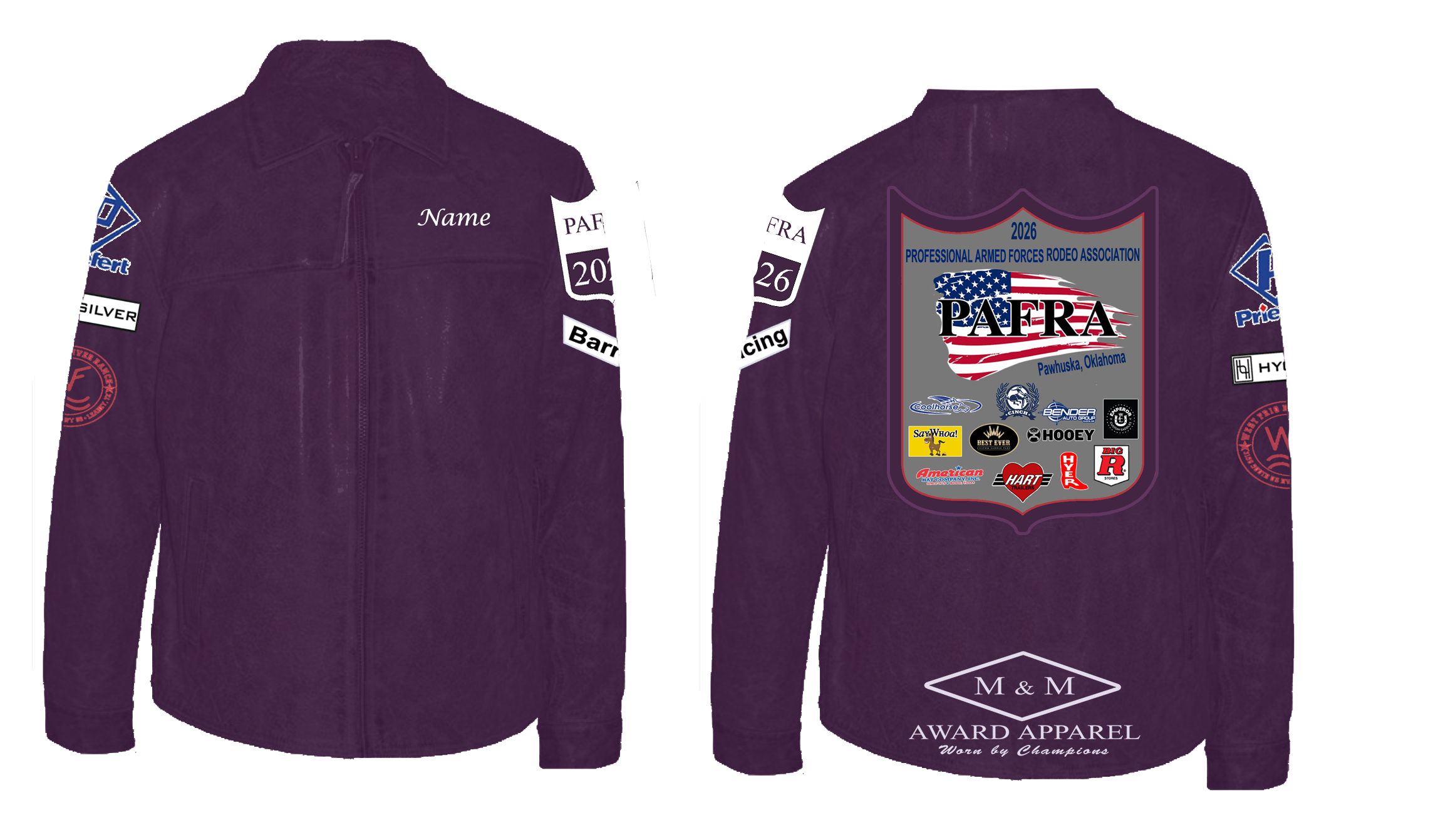 2026 PAFRA Purple Leather Award Jacket